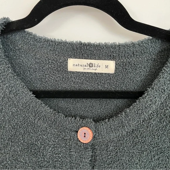 NWOT NATURAL LIFE Cozy Up Mini Sweater Dress in Charcoal - Picture 3 of 10